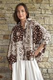 Yara Bandana Relaxed Blouse Chocolate